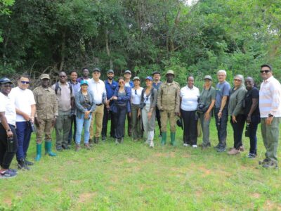 Photograph taken from the Ziwa Rhino Sanctuary in Nakasongola, Uganda during a 10-day familiarization trip organized by the Uganda Tourism Board (UTB) for a group of 10 travel trade professionals from India