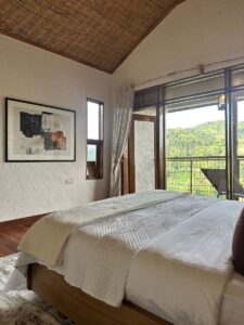Photograph showing the interior of one of the rooms at Emirambi Safari Lodge which recently opened in Rushaga Bwindi Impenetrable Forest