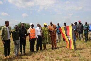 Photograph taken during the launch of the construction of Namoni Lodge in Kidepo Valley National Park in Northeastern Uganda by Kara-Tunga
