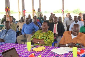 Photograph taken during the launch of the construction of Namoni Lodge in Kidepo Valley National Park in Northeastern Uganda by Kara-Tunga