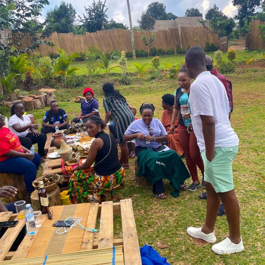 Photograph taken during a farm tour to Kas Farm in Mpigi, Uganda Central Region