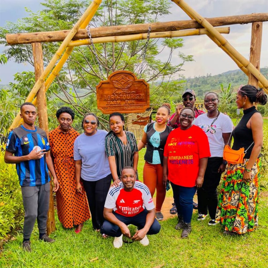 Photograph taken during a farm tour to Kas Farm in Mpigi, Uganda Central Region