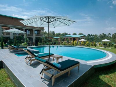 Photograph of the swimming pool at Theron Leisure Park and Residences in Wakiso, Uganda