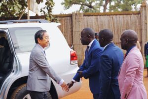 Photograph taken during His Excellency Takuya Sasayama, Japan Ambassador's visit to Kasubi Tombs in Uganda
