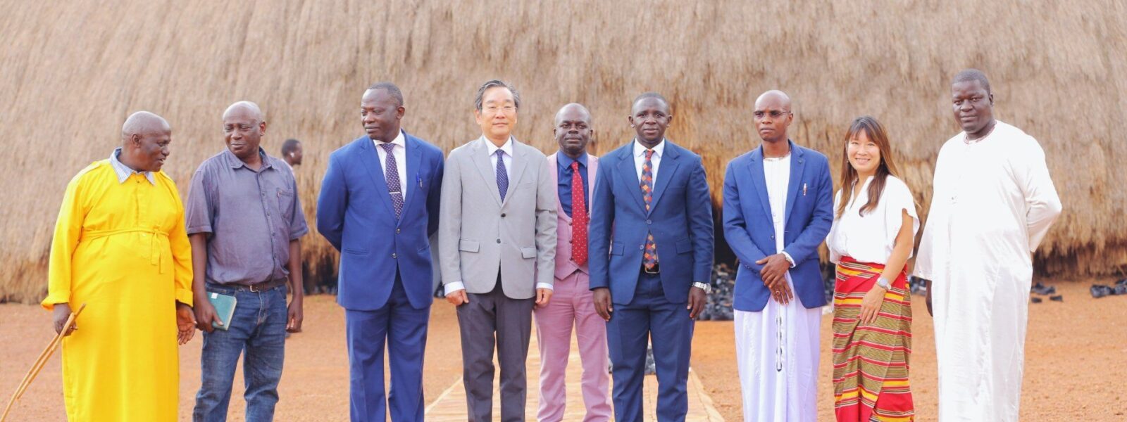 Photograph taken during His Excellency Takuya Sasayama, Japan Ambassador's visit to Kasubi Tombs in Uganda