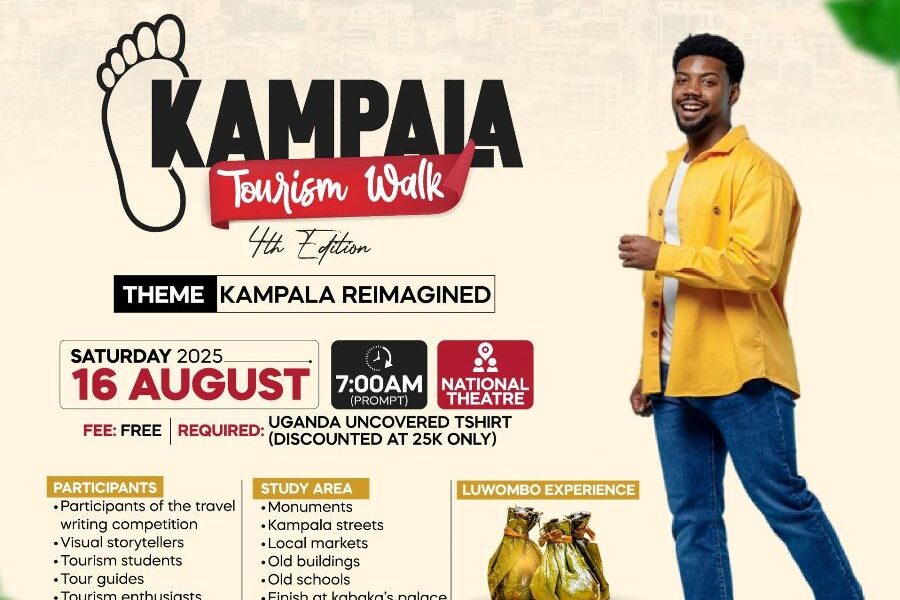 The 4th edition of the Kampala Tourism Walk is set to take place on the 16th August, 2025 and this year’s theme is “Kampala Reimagined.”