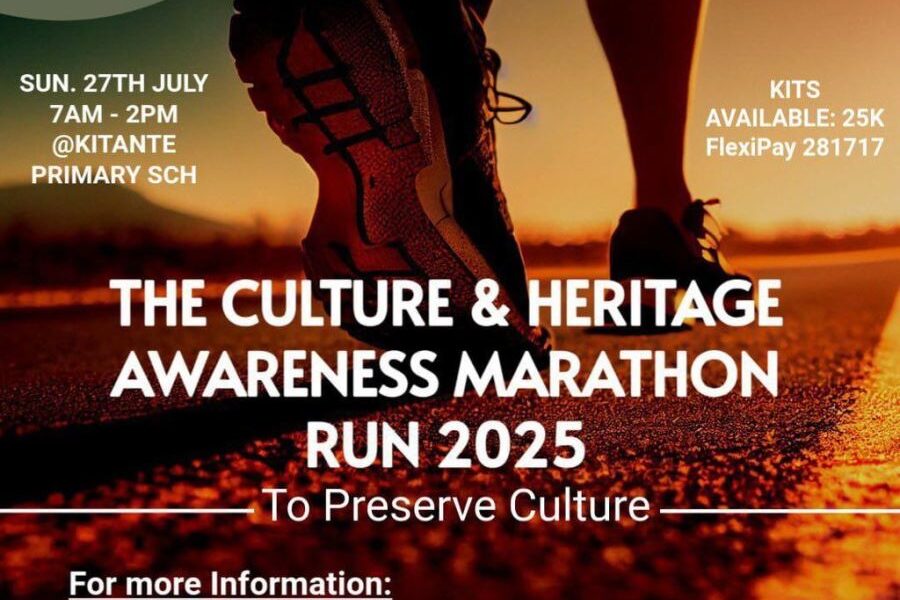 The Culture & Heritage Awareness Marathon 2025 is set to take place on Sunday, July 27th at Kitante Primary School