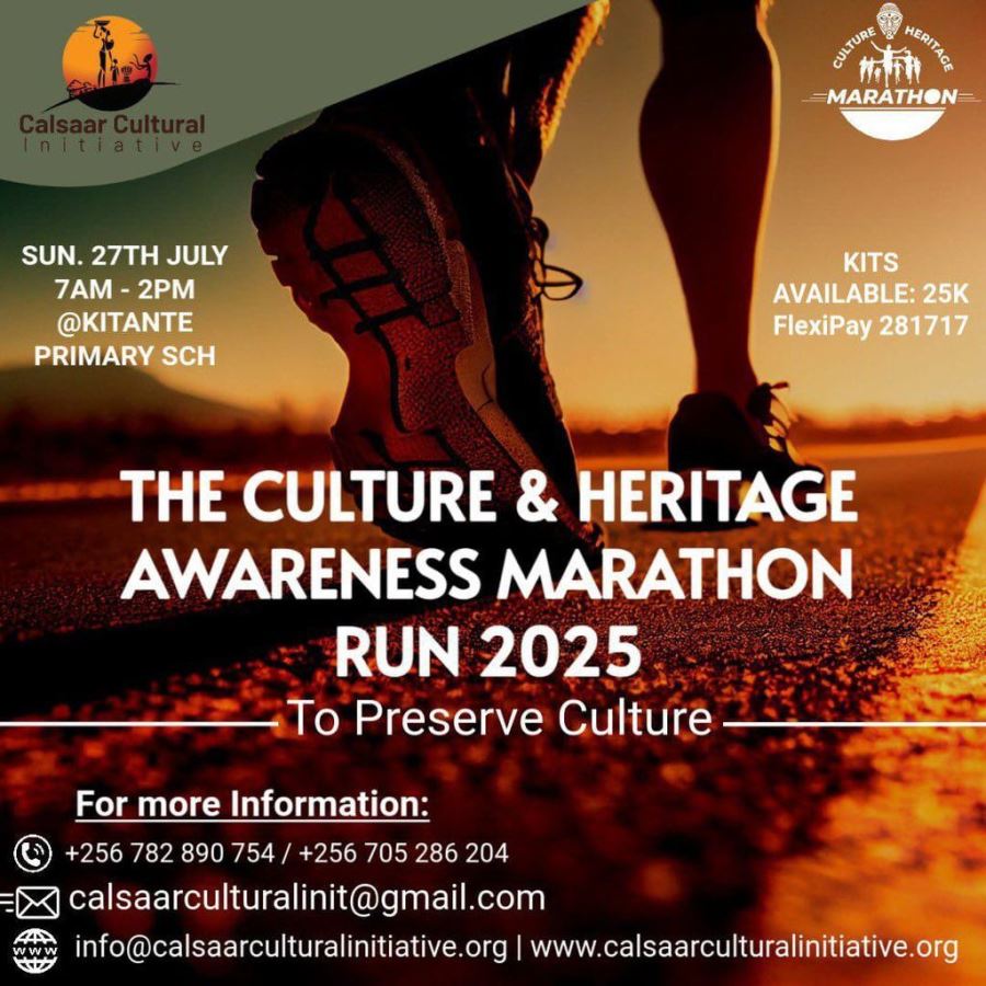 The Culture & Heritage Awareness Marathon 2025 is set to take place on Sunday, July 27th at Kitante Primary School