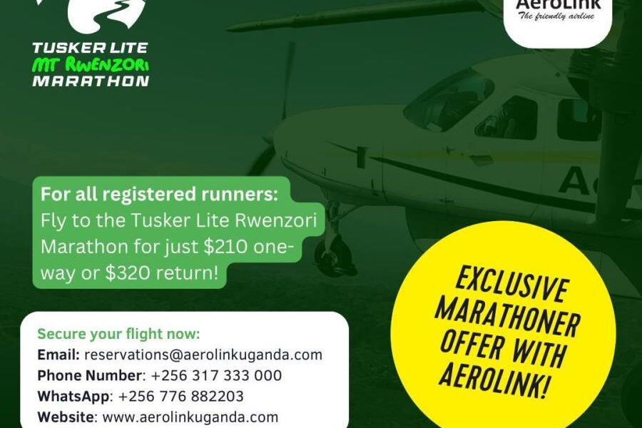 Aerolink Uganda recently announced an exclusive flight offer that promises Rwenzori Marathon runners to secure flights to the marathon starting line for just $210 one-way or $320 return, a deal crafted to attract participants and visitors alike