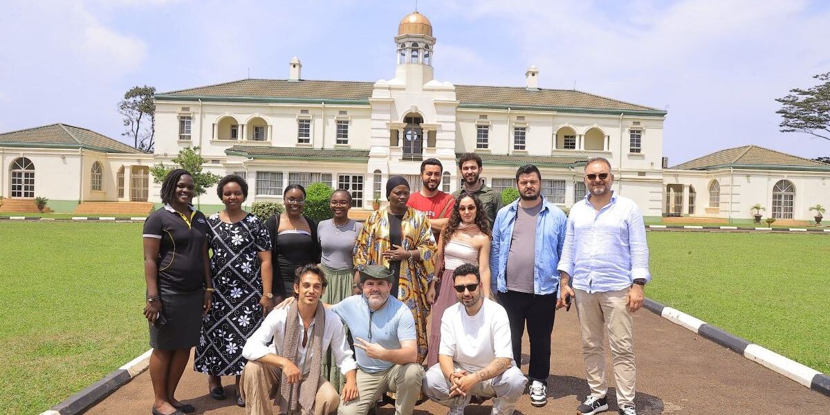 Photograph of Turkish Influencers and their guides at the Kabaka's Palace in Mengo, Kampala taken during their Epic 9-Day Tour in Uganda