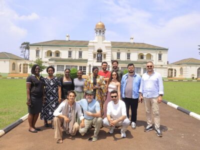 Photograph of Turkish Influencers and their guides at the Kabaka's Palace in Mengo, Kampala taken during their Epic 9-Day Tour in Uganda