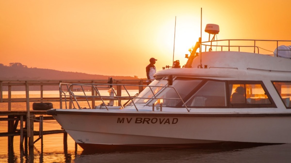 Photograph of the MV Brovad at Water Front Club, The Marina, Entebbe