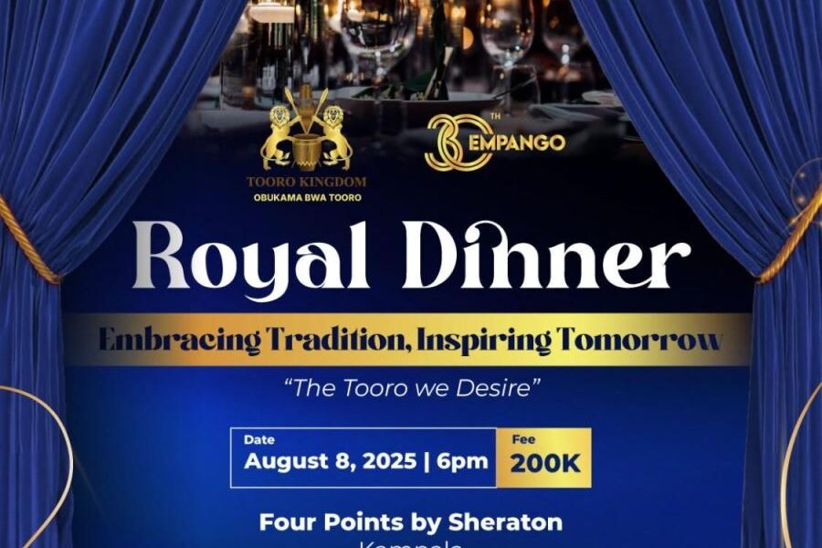 The Tooro Kingdom is set to host a prestigious Royal Dinner on August 8th, 2025, at the luxurious Four Points by Sheraton Kampala - Uganda