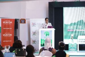 Photograph taken during the official launch of the Tuskerlite Rwenzori Marathon at Fairway Boutique Hotel in Kampala, Uganda