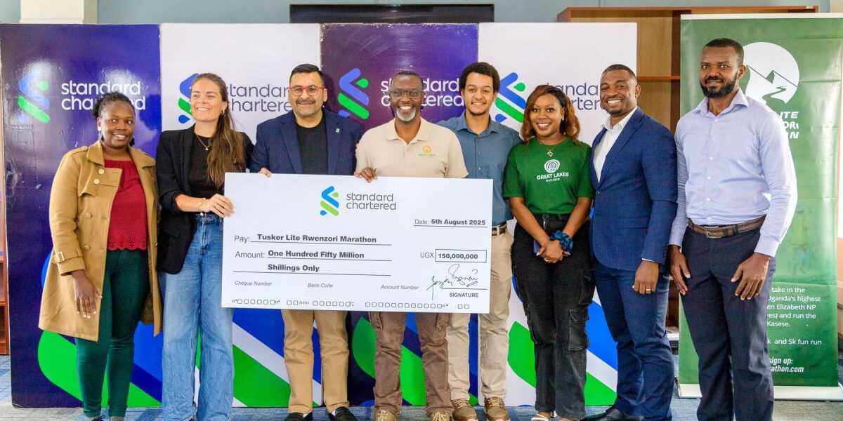 Standard Chartered Bank Uganda recently handed over a UGX 150 million cheque to Amos Wekesa, the Team Leader of the Rwenzori marathon as contribution to the marathon