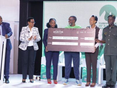 Photograph taken during the official launch of the Tuskerlite Rwenzori Marathon at Fairway Boutique Hotel in Kampala, Uganda