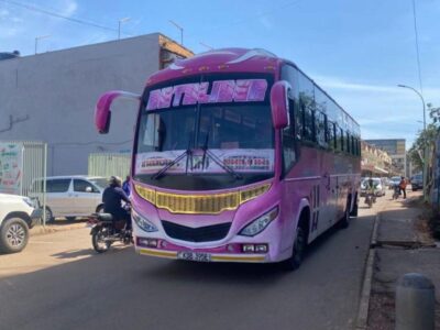 Photograph showing the exterior of the Dataliner Bus