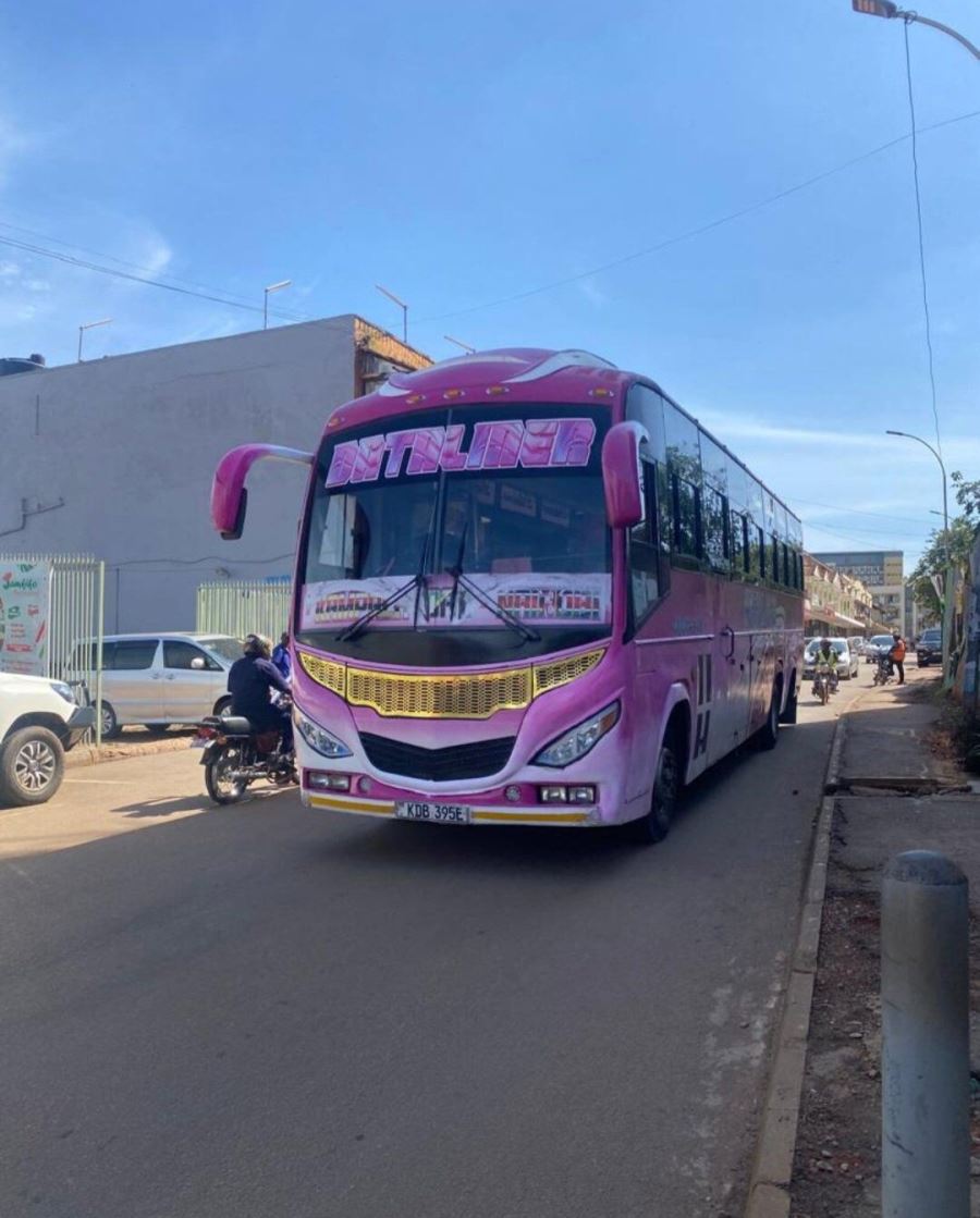 Photograph showing the exterior of the Dataliner Bus