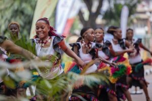 Photograph of dancers entertaining guests during the official launch of the Kampala City Festival 2025