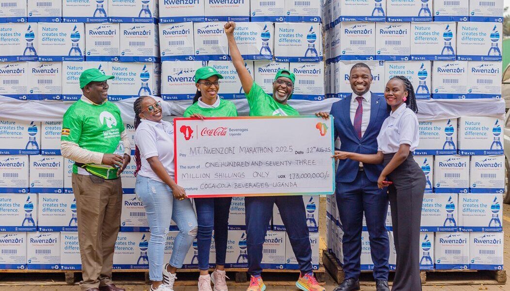 On August 12th, 2025, Coca-Cola Beverages Uganda, in collaboration with Rwenzori Beverages, handed over a symbolic cheque of UGX 175 million to the Rwenzori Marathon team, led by organizer Amos Wekesa