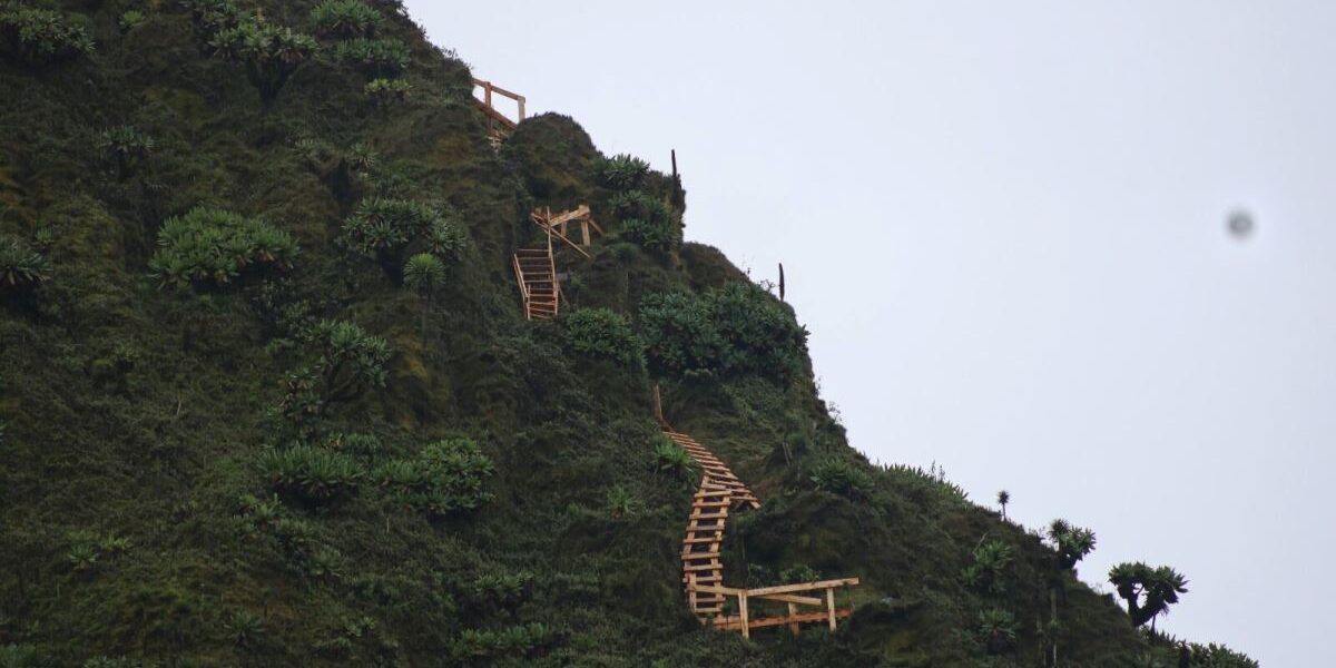 Mount Sabinyo in Mgahinga Gorilla National Park in Kisoro, Uganda has reopened to hikers with newly installed ladders and rehabilitated trails, connecting its three peaks to Mounts Gahinga and Muhabura