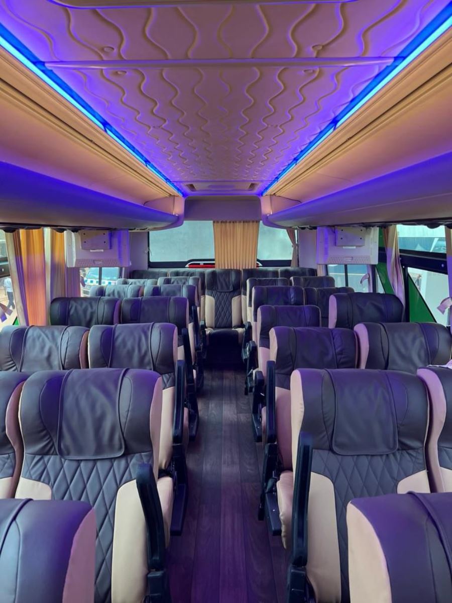 Photograph showing the interior of one of the Classic Coaches