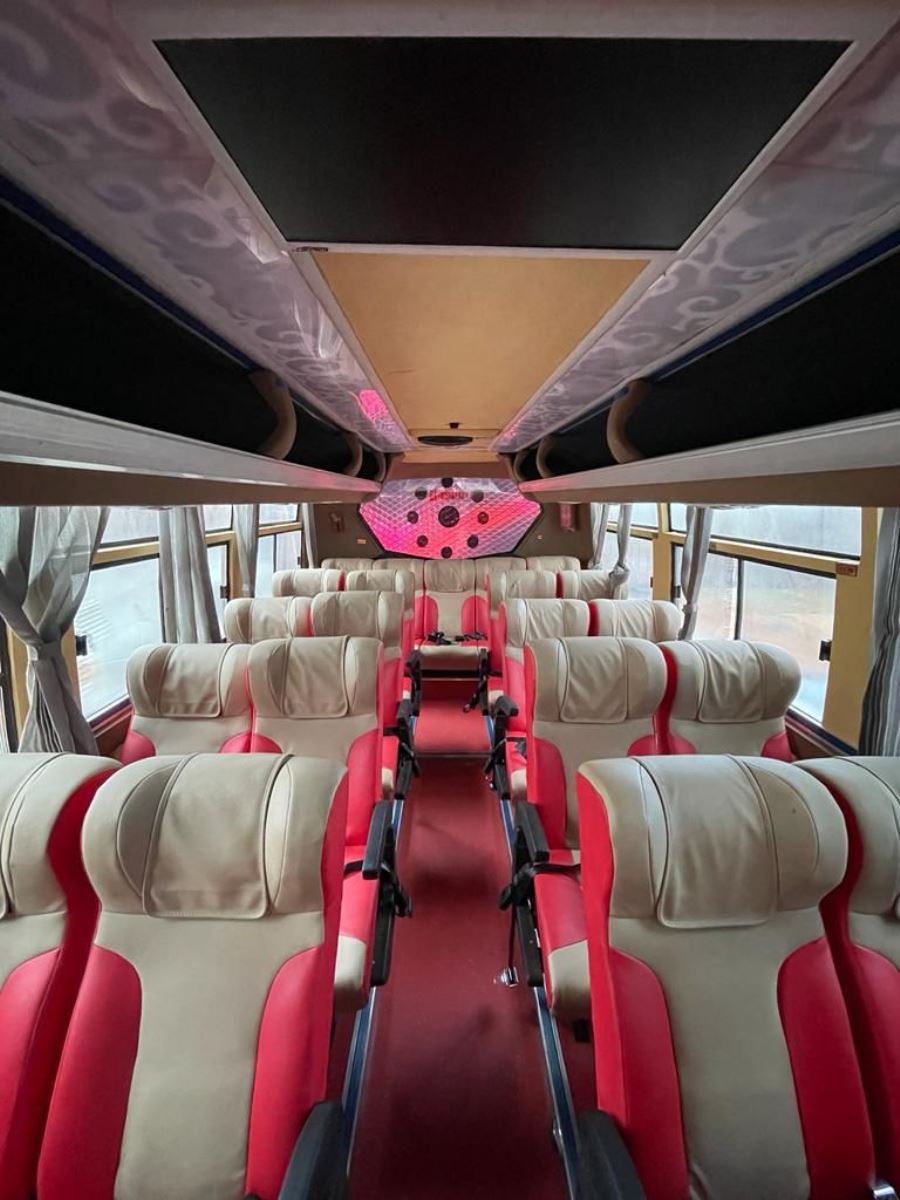 Photograph showing the interior of one of the Classic Coaches