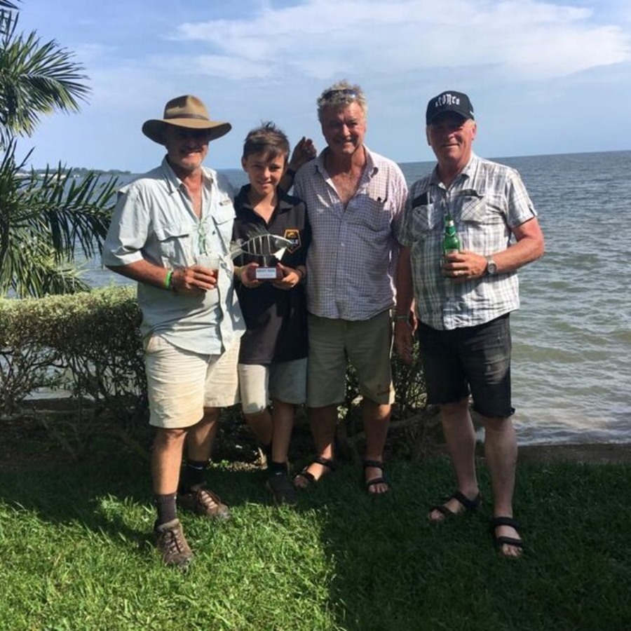 Photograph of visitors at Entebbe Sailing Club in Entebbe, Uganda