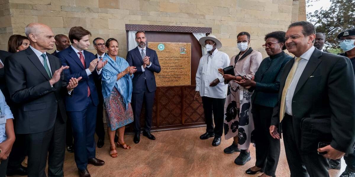 Photograph taken during the inauguration ceremony of Aga Khan University in Kampala, Uganda
