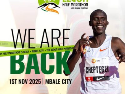 Get ready for the Elgon Half Marathon set to take place on 1st November 2025 in Mbale City in Eastern Uganda