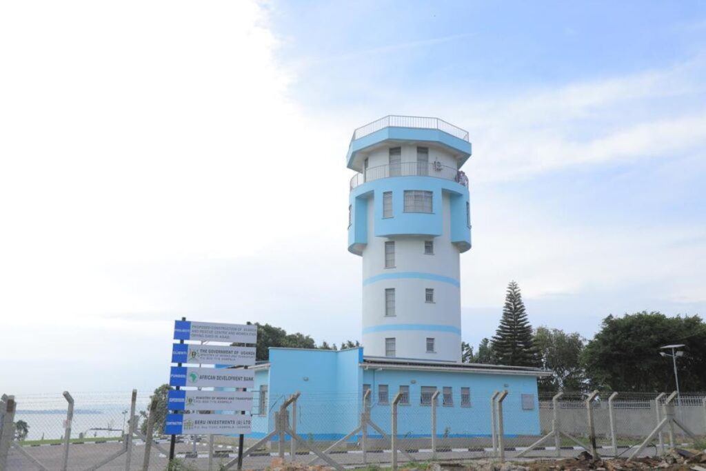 Photograph of the Kaazi Search & Rescue (SAR) Maritime Centre located on the shores of Lake Victoria at the Uganda Scouts Association Camp in Kaazi