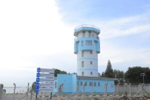 Photograph of the Kaazi Search & Rescue (SAR) Maritime Centre located on the shores of Lake Victoria at the Uganda Scouts Association Camp in Kaazi