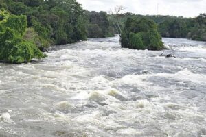 Photograph taken from Karuma Falls in Kiryandongo District in Western Uganda