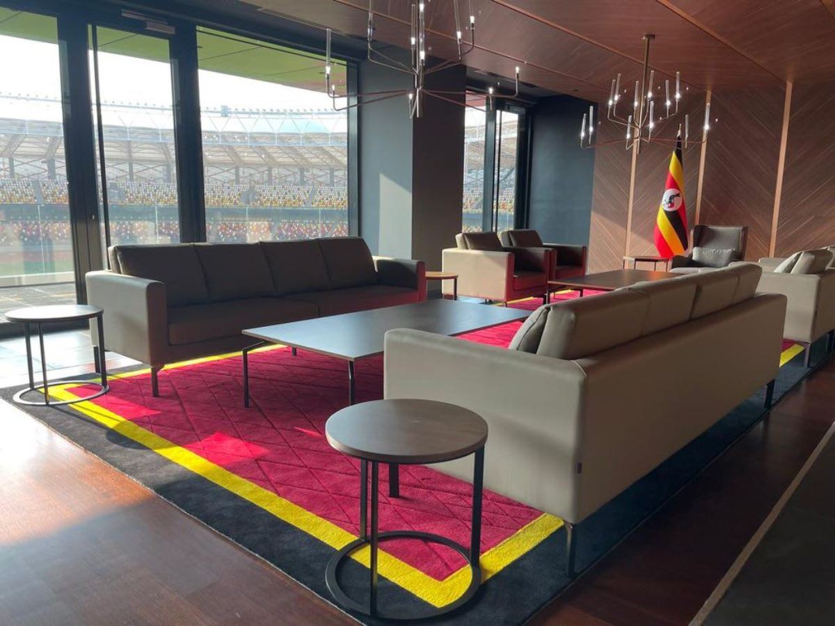 Photograph showing the Presidential Lounge at the Hoima City Stadium in Hoima City, Western Uganda