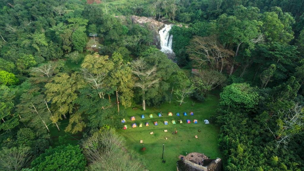 Aerial view of Camping at Sezibwa Falls Mukono photo by MET Media Ug Twitter metmediau
