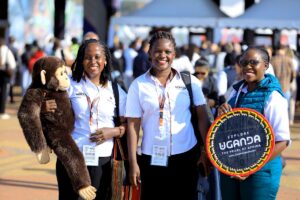 Photograph showing some of the Ugandan participants in the 4th Uganda - Kenya Coast Tourism Conference & Exhibition in Malindi, Kenya