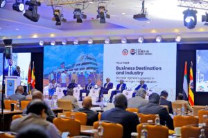Photograph taken during the 4th Uganda – United Arab Emirates (UAE) Business Forum 2025 at Speke Resort Munyonyo, Uganda