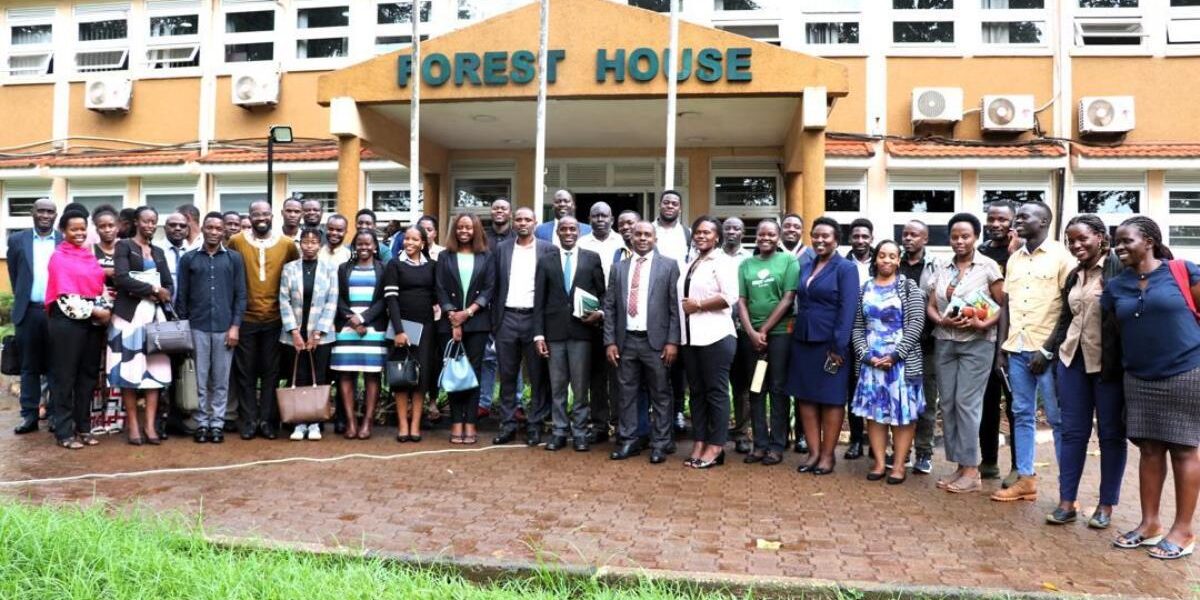 Group photo taken during the National Forestry Authority's launch of the Uganda's new Eco-Tourism Central Reservation System