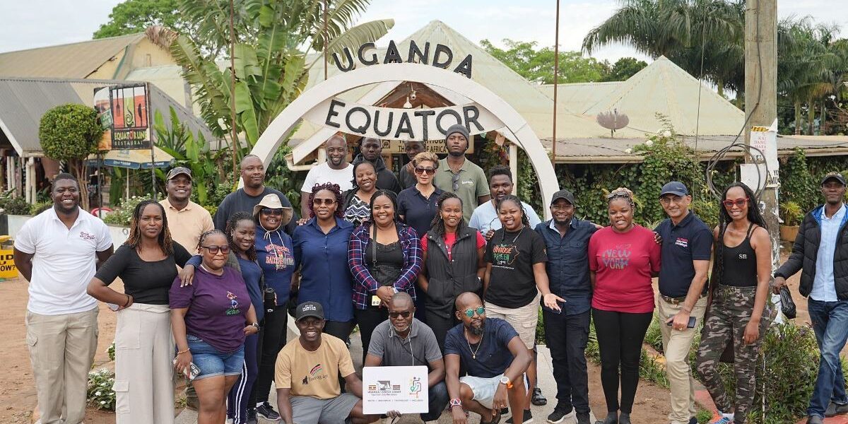 Photograph taken at the Uganda Equator during the 7-day familiarization trip for 30 Kenyan coastal stakeholders