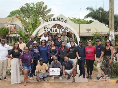 Photograph taken at the Uganda Equator during the 7-day familiarization trip for 30 Kenyan coastal stakeholders