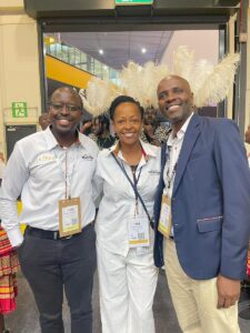 Photograph of Ms. Juliana Kagwa with some of Uganda's representatives at the World Tourism Market 2025 in London