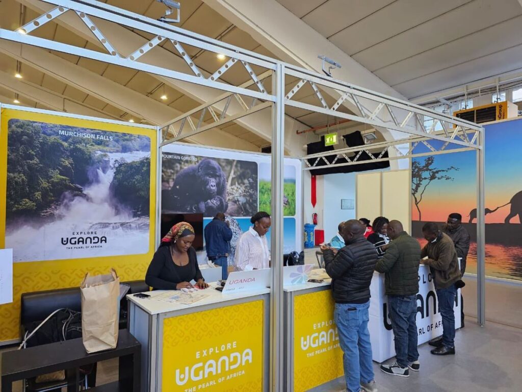 Photograph taken from Uganda's showcasing area at the Swiss International Holiday Expo (SIHE) 2025, held from October 31st to November 2nd in Lugano, Switzerland