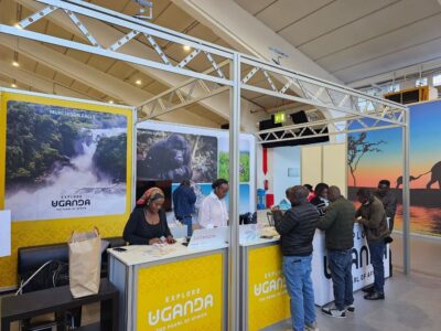 Photograph taken from Uganda's showcasing area at the Swiss International Holiday Expo (SIHE) 2025, held from October 31st to November 2nd in Lugano, Switzerland