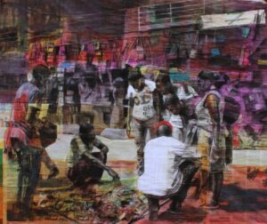 Photograph showing some of the Art work at the Afriart Gallery in Kampala, Uganda