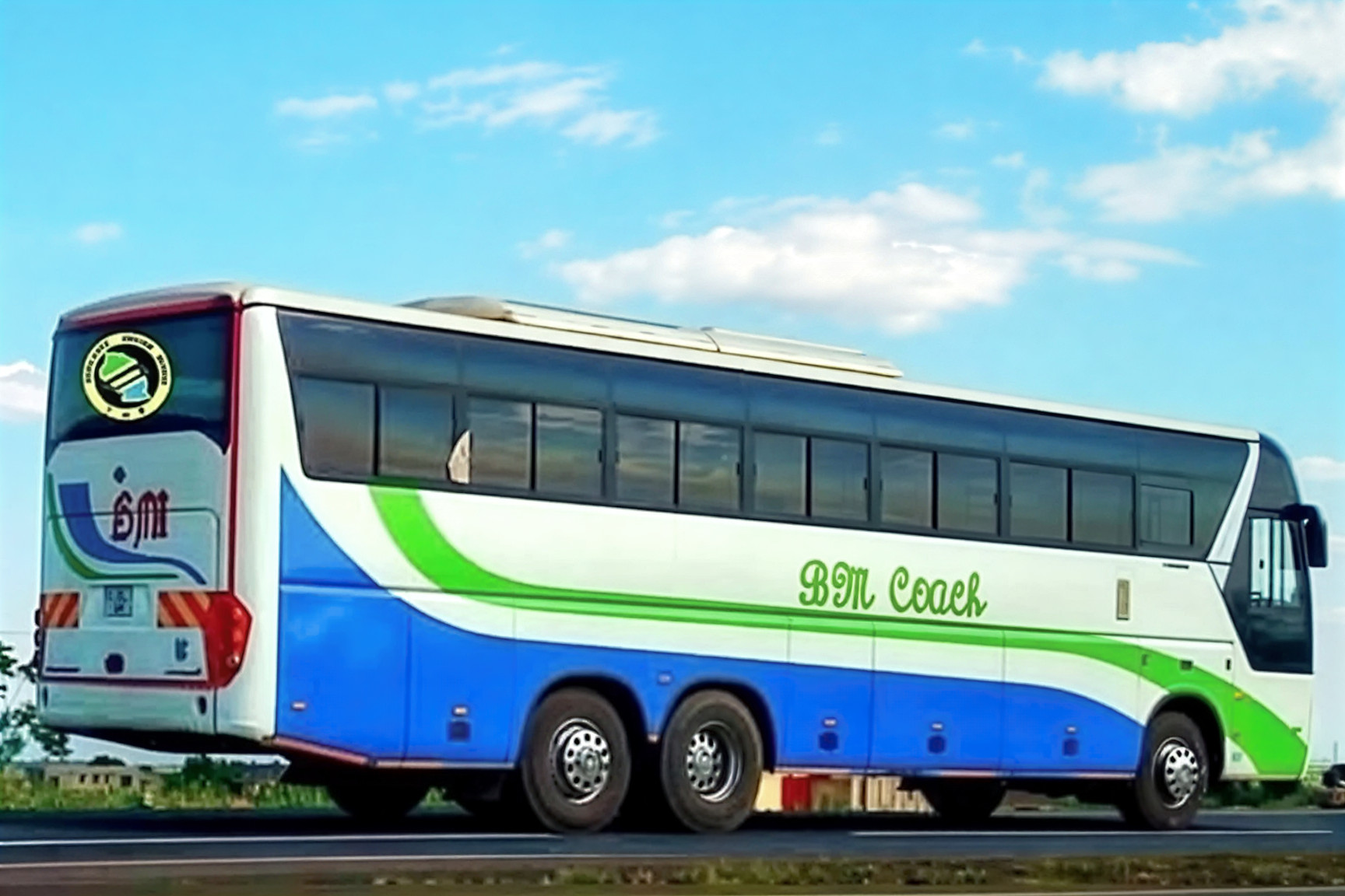 Photograph showing one of the BM Coaches taken during a transit