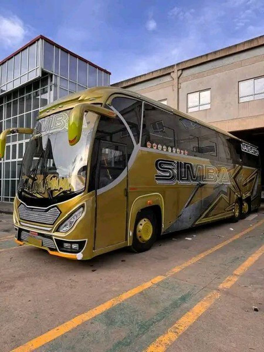Photograph showing the exterior of one of the Simba Cool Buses