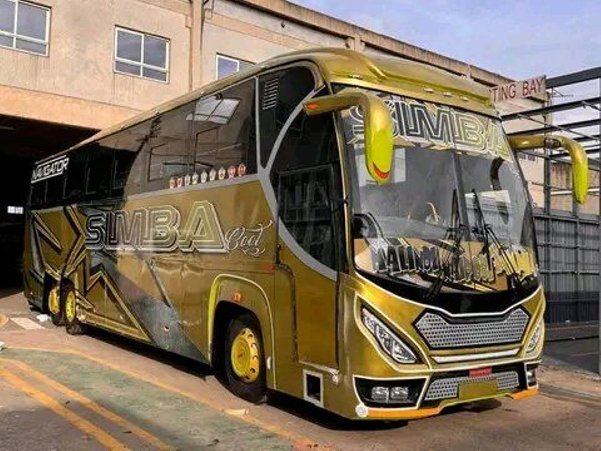 Photograph showing the exterior of one of the Simba Cool Buses