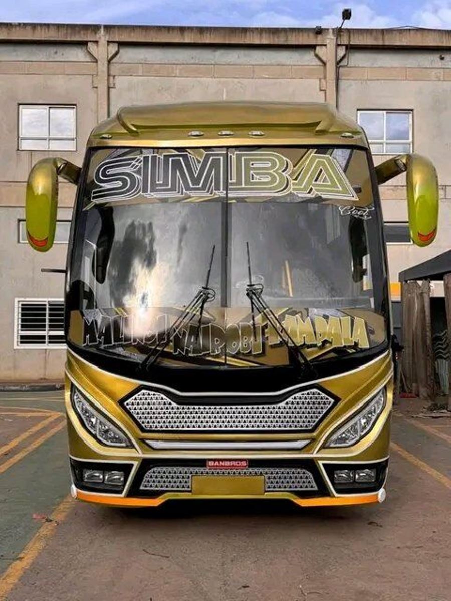 Photograph showing the exterior of one of the Simba Cool Buses