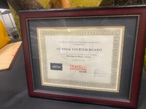 Destination Uganda has won the “Best in Show – Africa” award for its immersive and experiential showcase at the Travel & Adventure Show