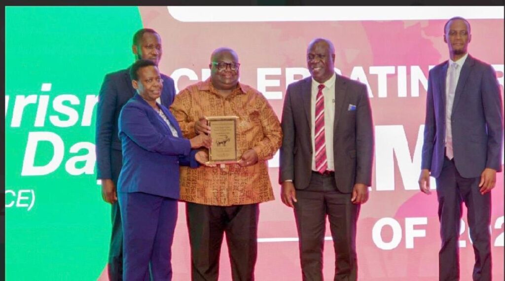 The Uganda-Kenya Coast Collaboration team receives the Cross-Border Coastal Tourism Resilience Award at the 4th Global Tourism Resilience Day on 17th February 2026
